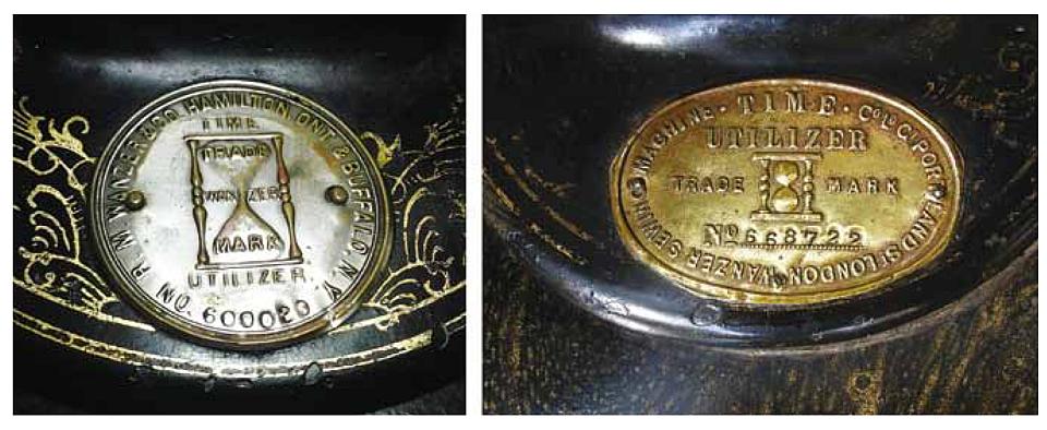 English and American brass medallions for the Wanzer Sewing Machine