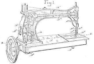 An original patent drawing for a WHeeler and Wilson Sewing Machine, 1885