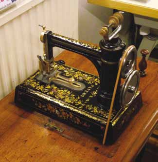Several views of the pristine Wight & Mann Excelsior at the London Sewing Machine Museum